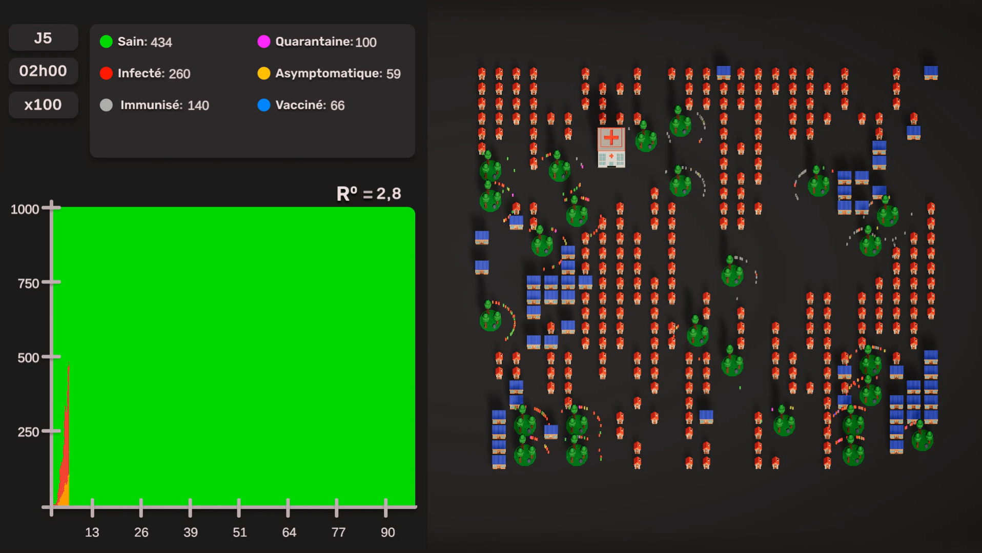 Epidemic simulation